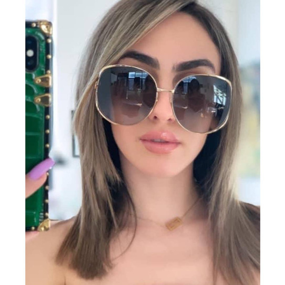 NEW Gucci GG0225S 001 Grey Lens Oversized Round Sunglasses - Picture 1 of 11